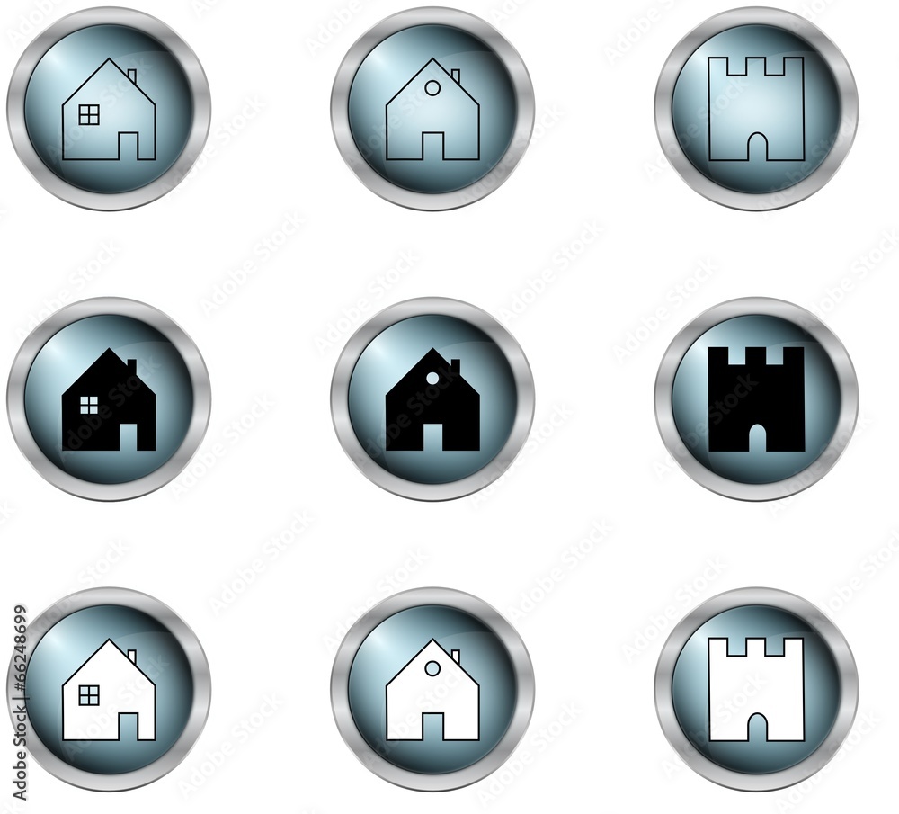 set of icon vector in buttons set of icon vector in buttons