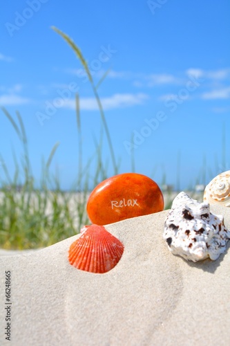 Stein mit Text - Relax