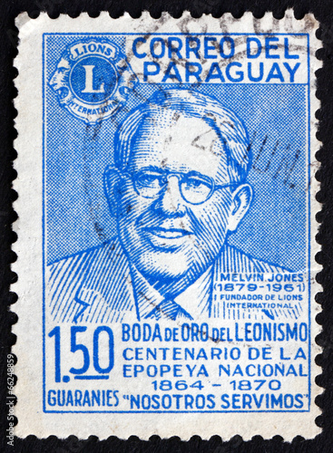 Postage stamp Paraguay 1967 Melvin Jones, Businessman