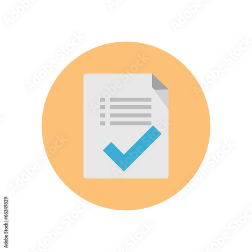Document tick - Vector icon
