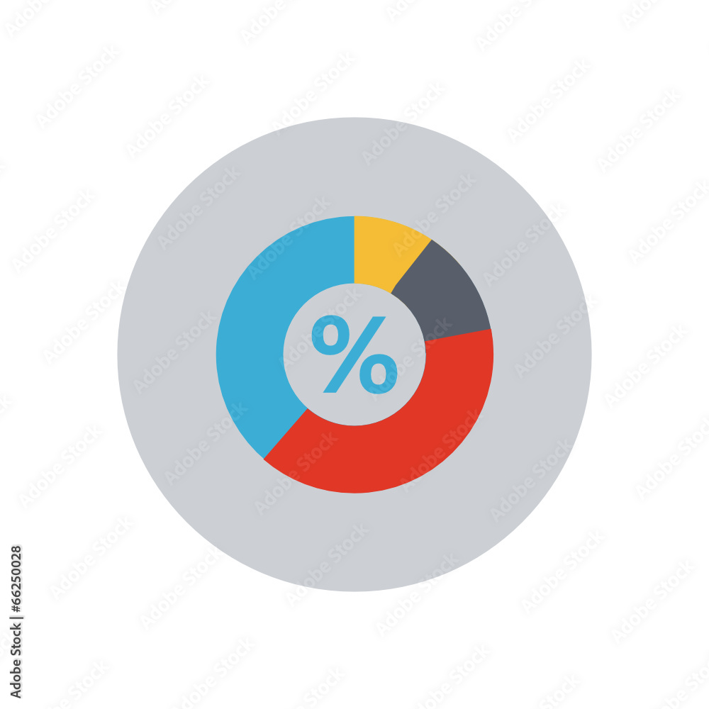 Percent Pie Chart - Vector icon Percent Pie Chart - Vector icon