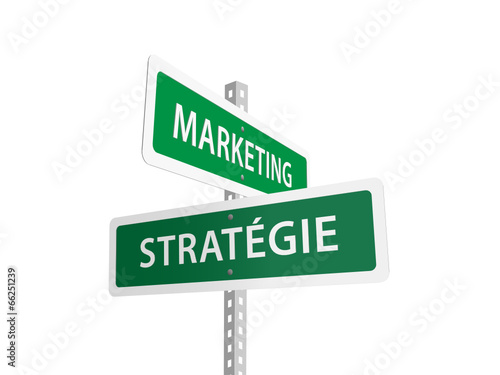 Panneaux verts vecteur STRATEGIE & MARKETING
