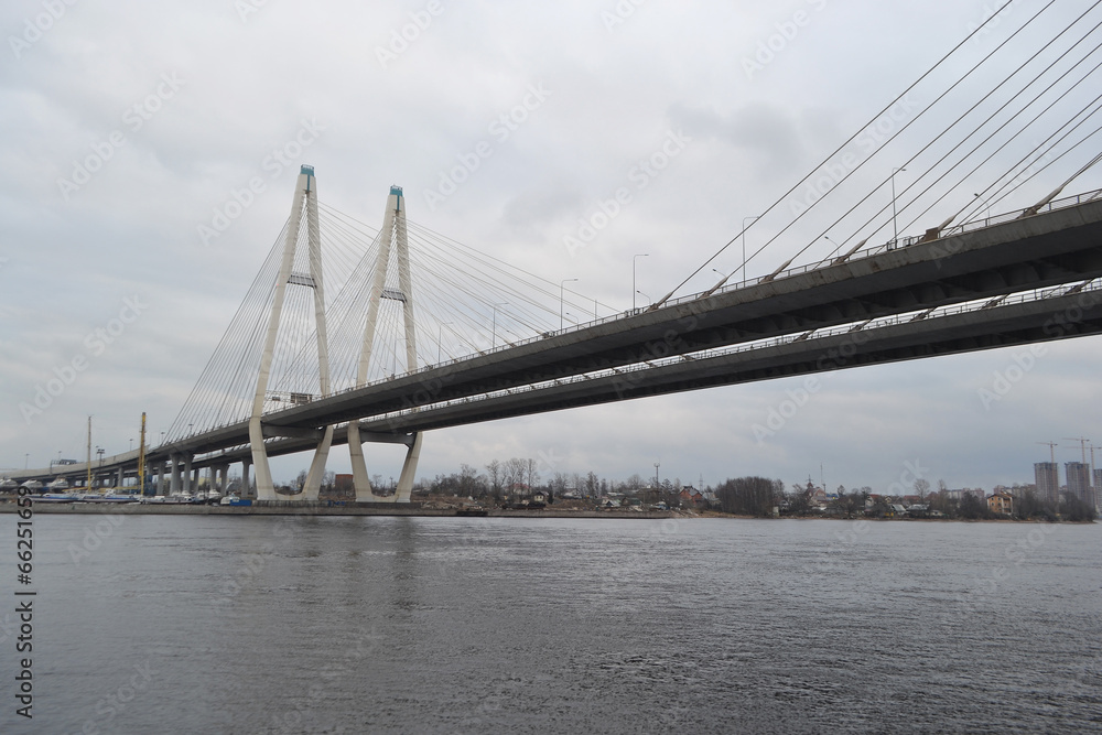 Fototapeta premium Cable-Stayed Bridge in St.Petersburg