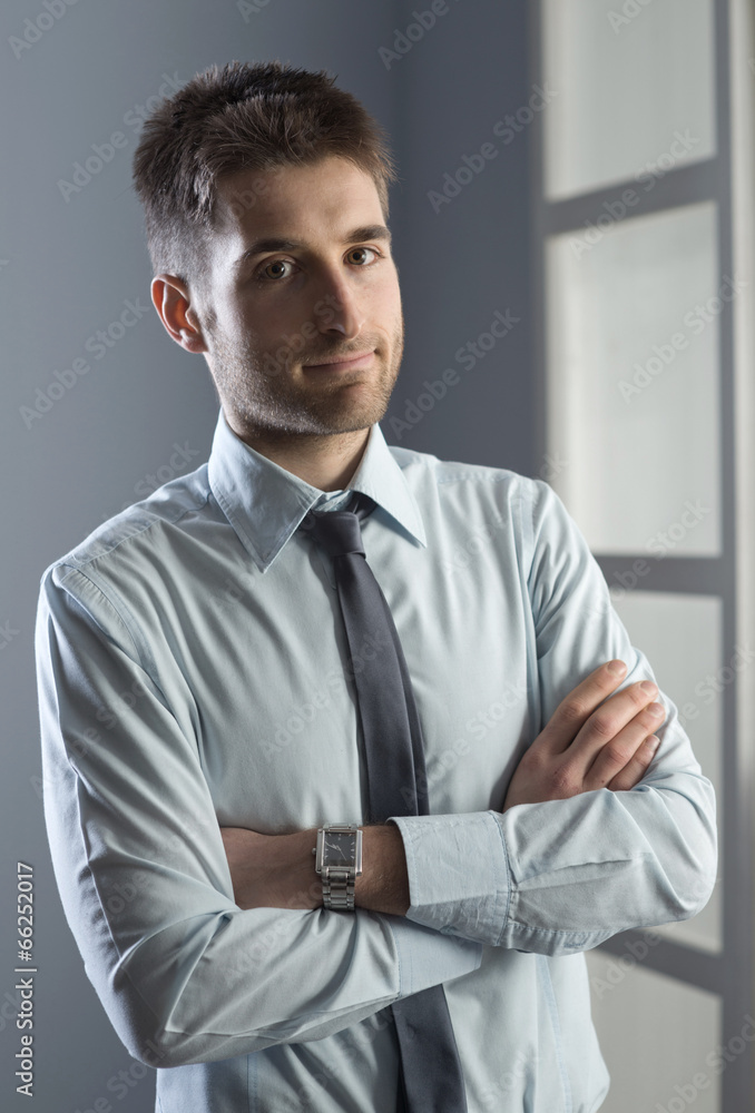 Attractive businessman posing