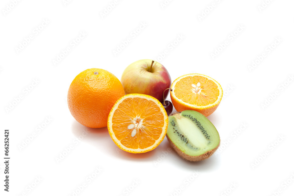 Tropical fruits and apple Tropical fruits and apple
