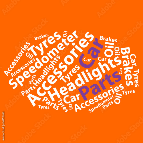 Text cloud. Car wordcloud. Tag concept. Vector illustration. photo