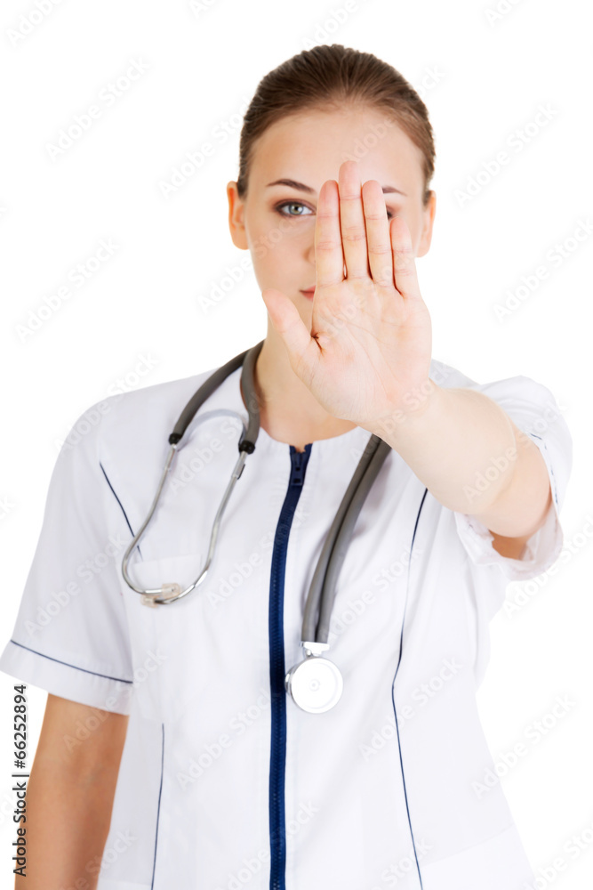 Doctor give you reject gesture Doctor give you reject gesture