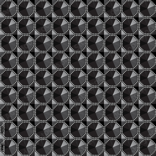 Black crystals. Gemstone. Seamless texture.