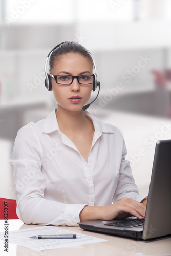 Businesswoman talking on the phone,operator