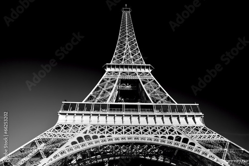 Eiffel Tower in artistic tone, black and white, Paris, France