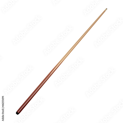 Billiard cue isolated on white background