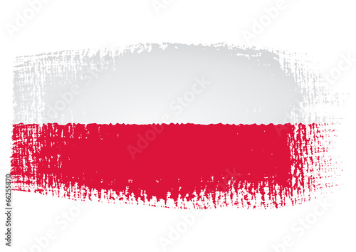 brushstroke flag Poland