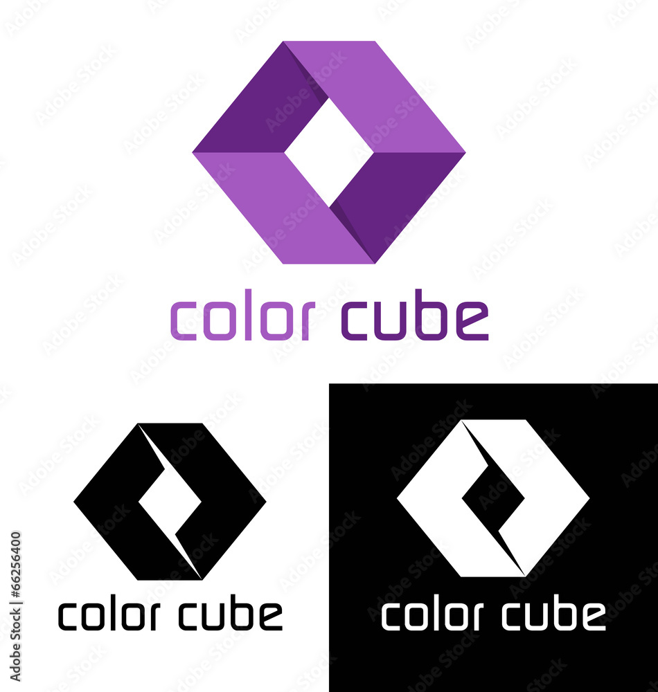 Color cube logo template Color cube logo template