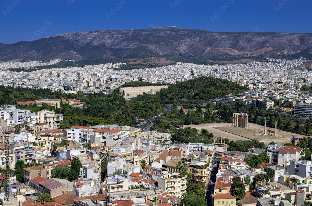 Athens, Greece, as seen from the Acropolis