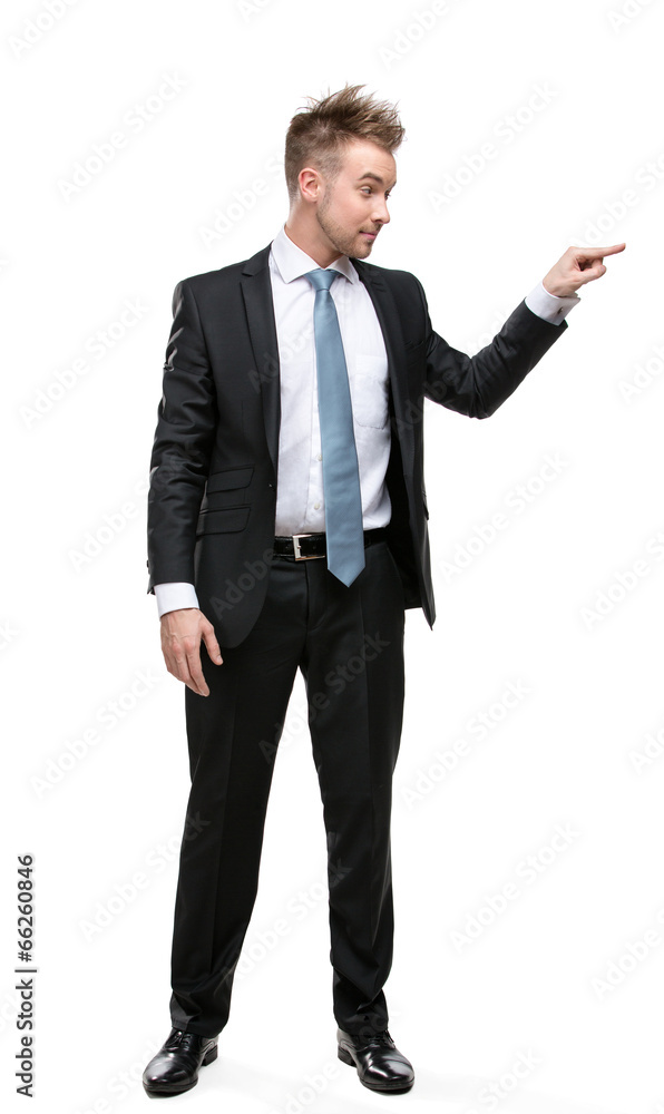 Portrait of business man with headacke Portrait of business man with headacke