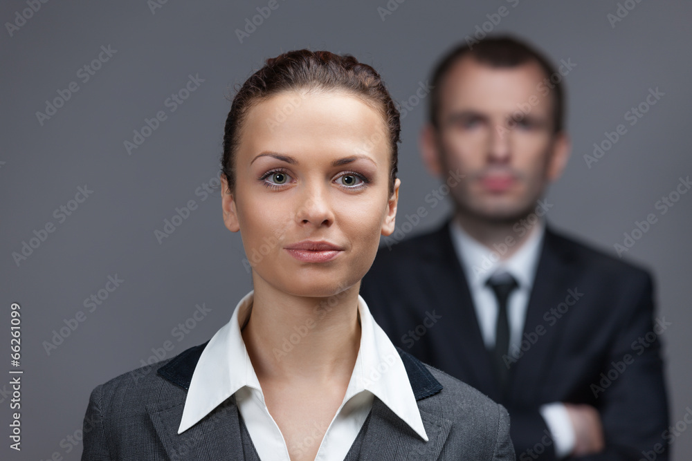 Portrait of business colleagues, isolated on white Portrait of business colleagues, isolated on white