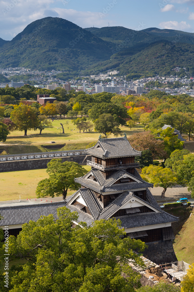Fototapeta premium View of the castle of Kumamoto