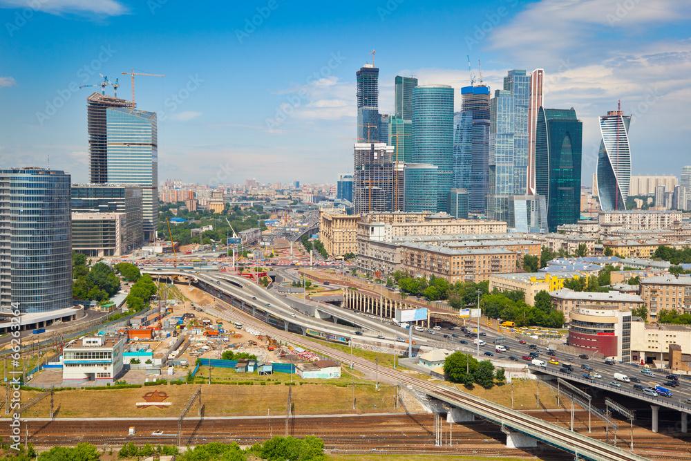 View on Moscow and business center 