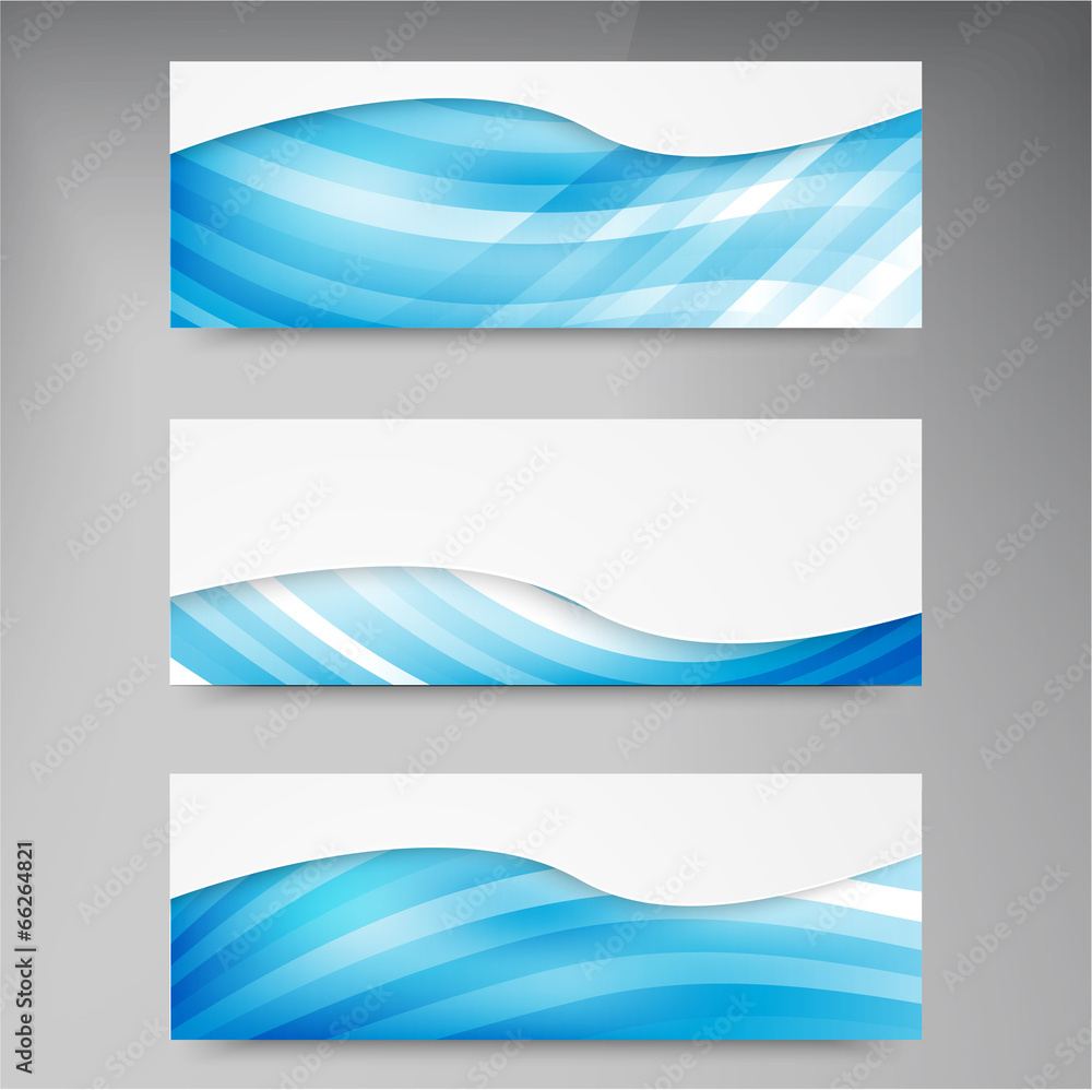 Fototapeta premium Set of modern vector banners with