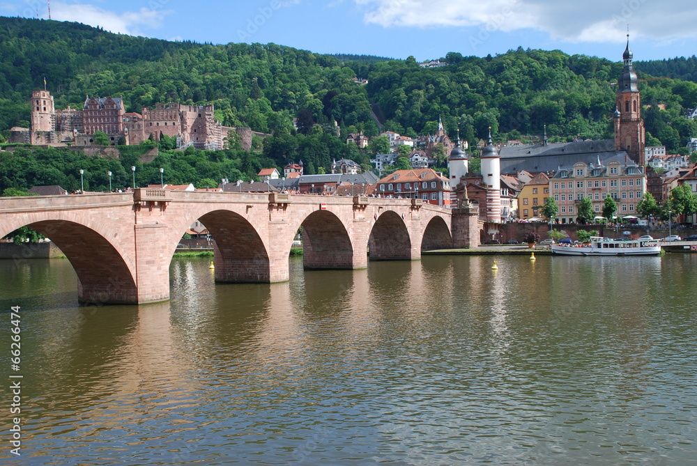 Heidelberg Schloss Alte Brücke Heiliggeistkirche Neckar