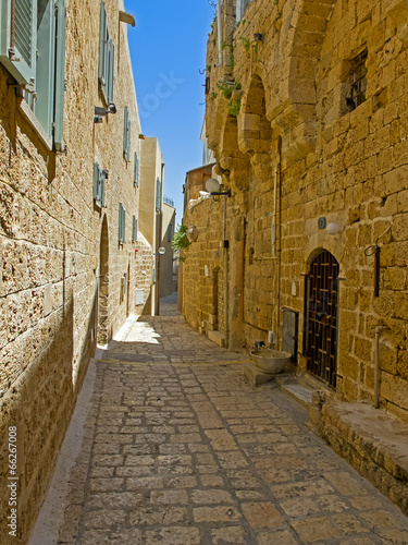Fototapeta Naklejka Na Ścianę i Meble -  Old Jaffa street, Israel