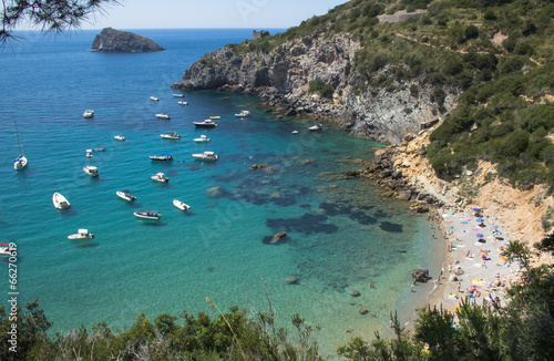 boats in Argentario embayment, Italy