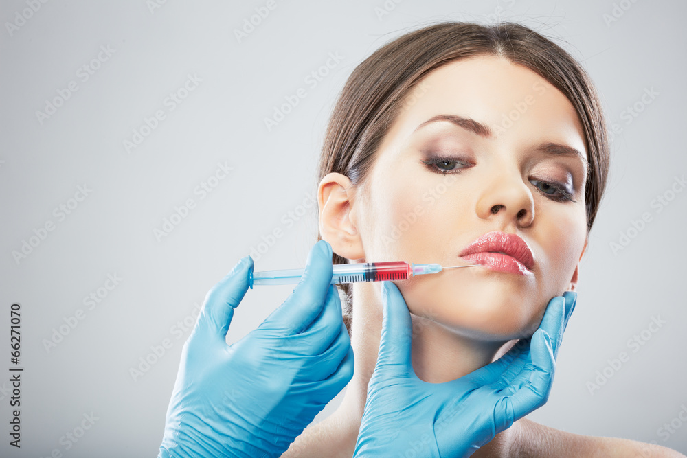 Beauty Woman face surgery close up portrait. Beauty Woman face surgery close up portrait.