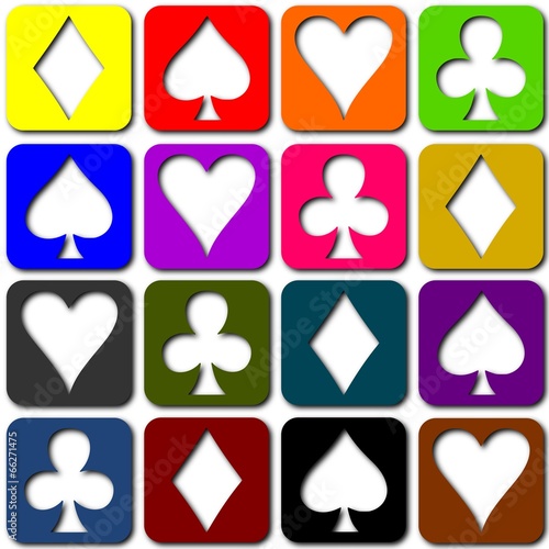 TRAMA SIMBOLI SEMI CARTE DA GIOCO COLORI MODIFICABILI
