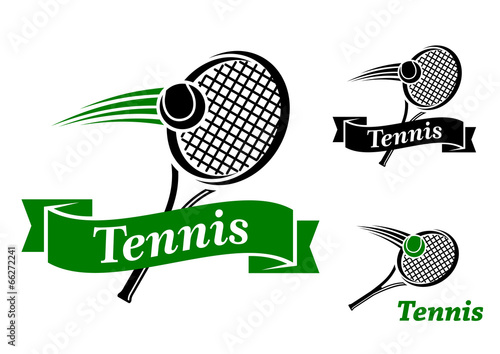 Tennis sports emblems