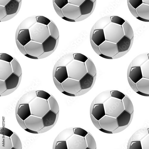 Football or soccer ball seamless pattern