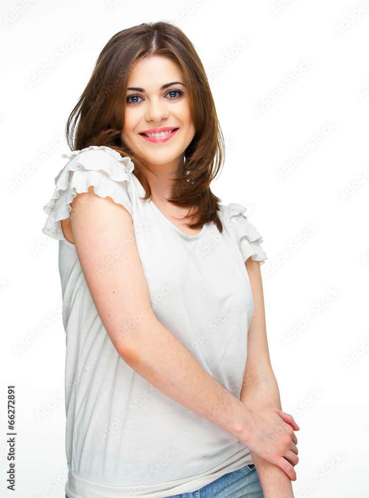 Casual style woman portrait.