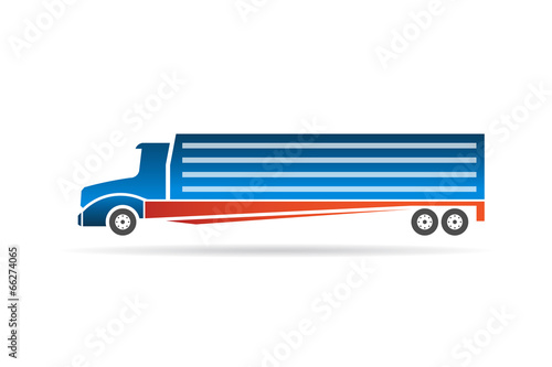 Freight truck image logo
