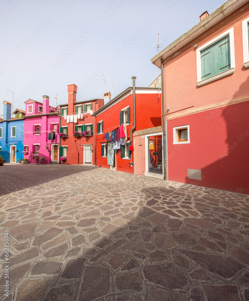 Murano and Burano island, street with glass store