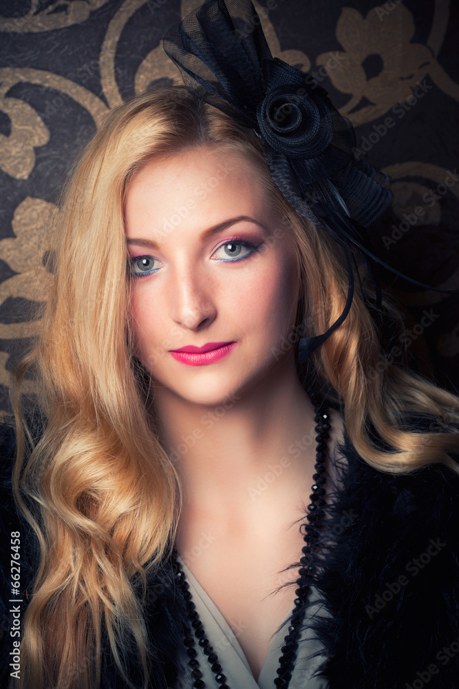 portrait of a beautiful retro woman portrait of a beautiful retro woman