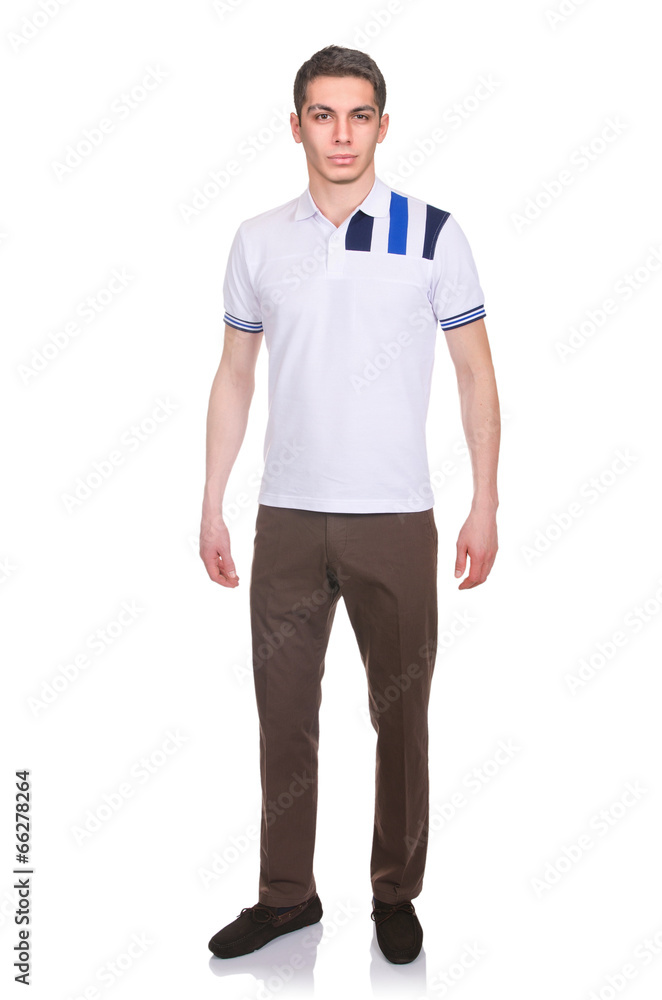 Man in fashion look isolated on white Man in fashion look isolated on white