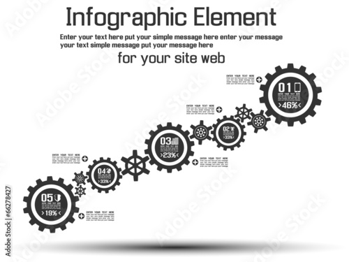 INFOGRAPHIC TIMELINE GEAR