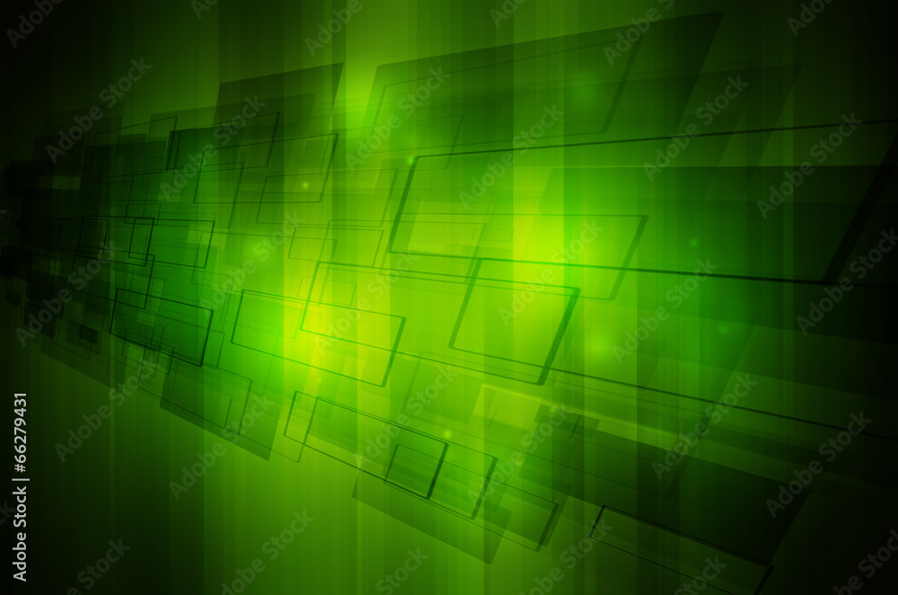 abstract dark green technology background.