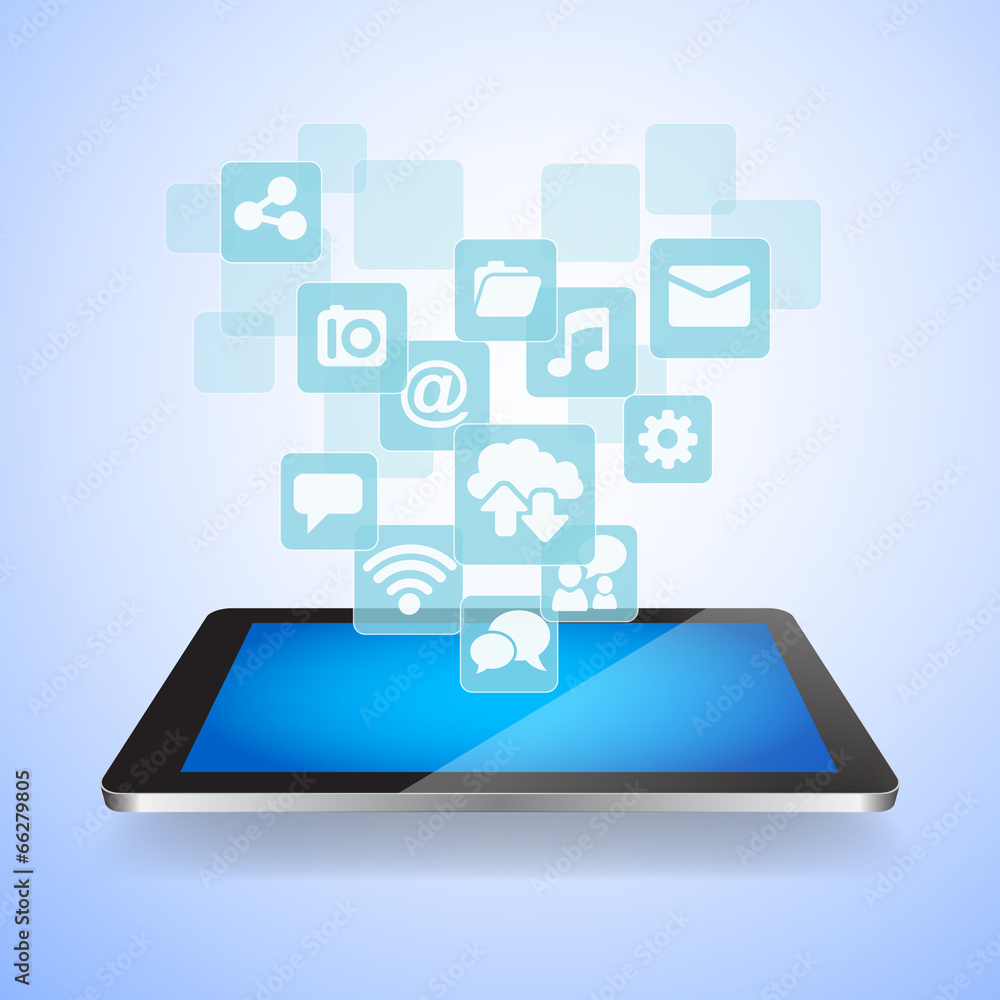 Social Media and Cloud Computing concept Social Media and Cloud Computing concept