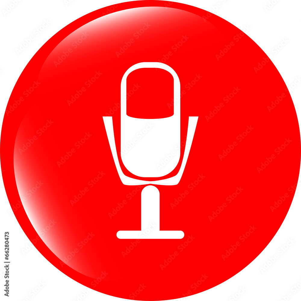 microphone icon web button isolated on white background microphone icon web button isolated on white background