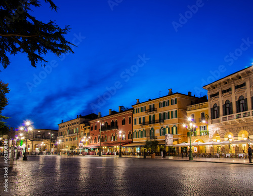 Verona city during evening hour © Elnur