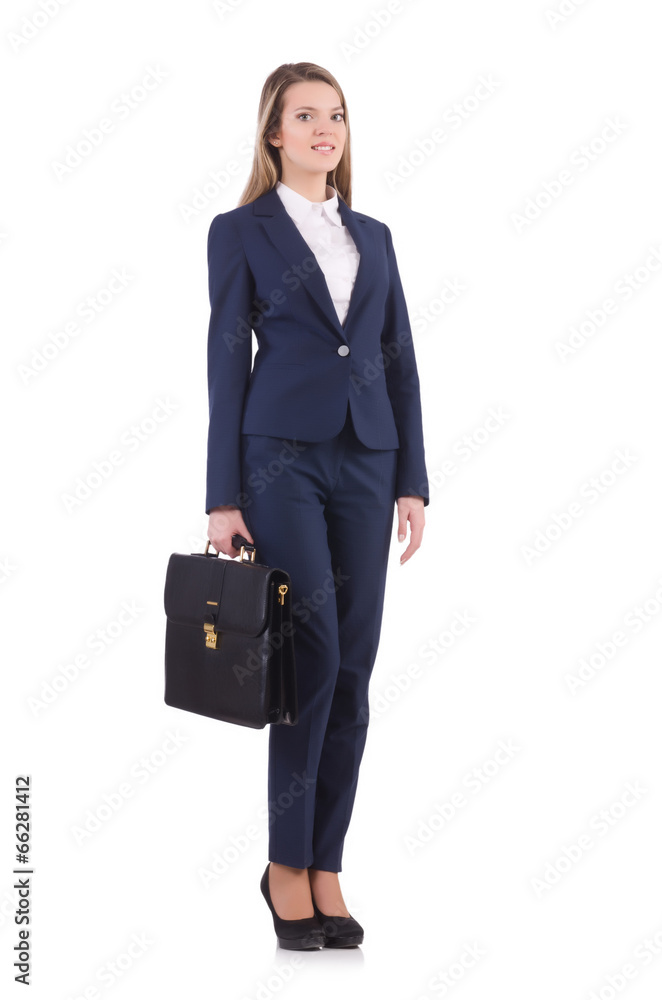 Businesswoman isolated on the white Businesswoman isolated on the white
