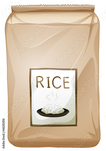 A packet of rice