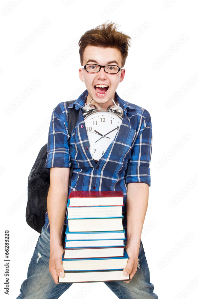 Young student isolated on the white background Young student isolated on the white background