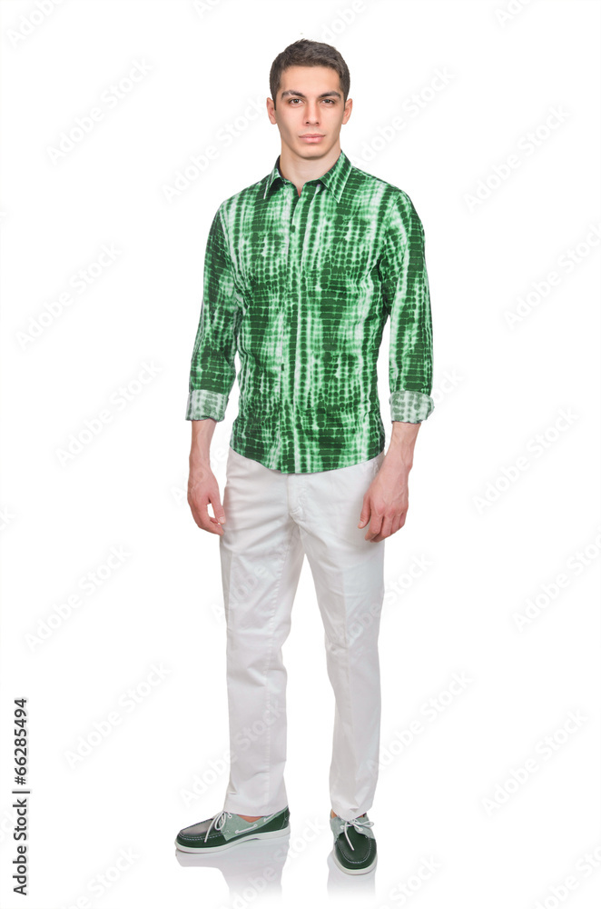 Man in fashion look isolated on white Man in fashion look isolated on white
