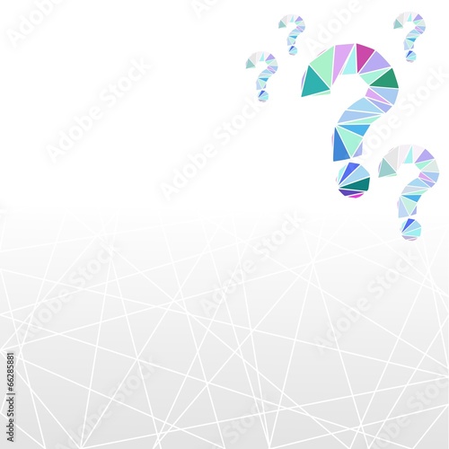 geometric question mark background and symbol in low poly style