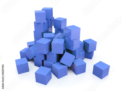 blue cubes