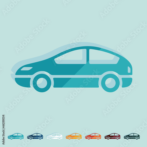 Flat design: car