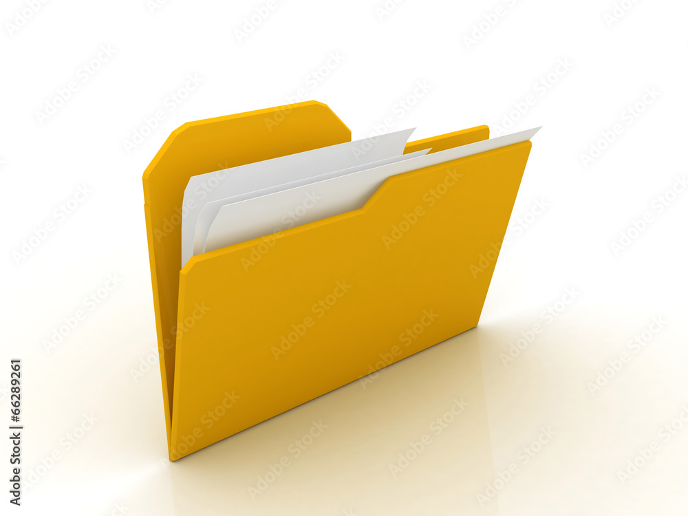 Digital illustration of folder in isolated background Digital illustration of folder in isolated background