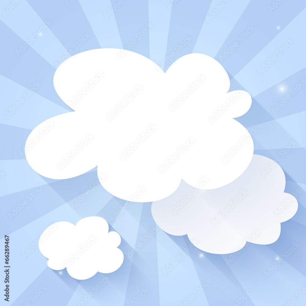 Cloud icon on a blue
