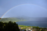 rainbow in the lake